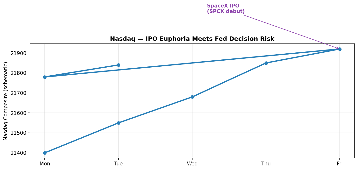 Nasdaq — IPO euphoria meets Fed decision risk